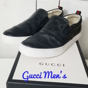 Mens Gucci Signature Slip On Sneakers